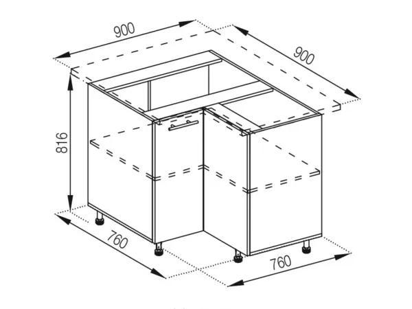 Н 90x90 кухня Адель