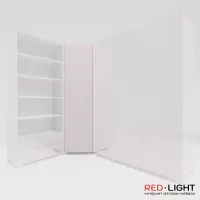 Угловой шкаф разносторонний 23 Х-Скаут (розовый/белый) — Фото 3