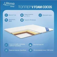 Топпер V Foam Cocos 900x1900 — Фото 1