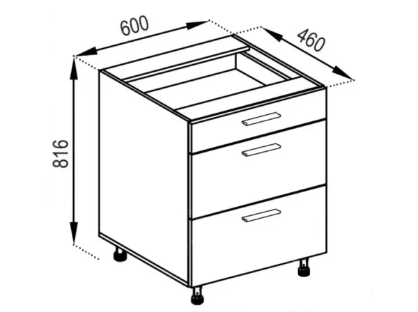 Н 60 3Ш (1+2) Lux Бьянка Світ Меблів