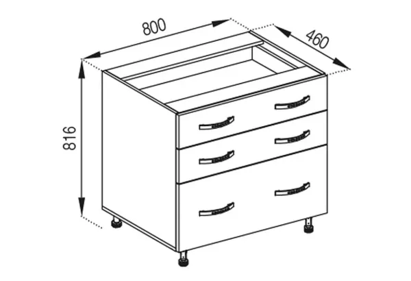 Н 80 3Ш (2+1) LUX Оля МирМебели
