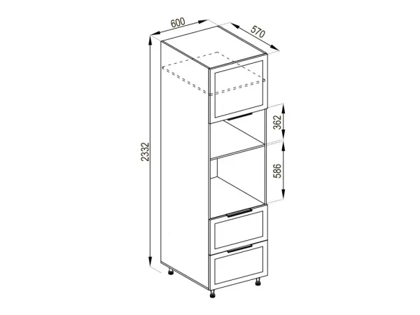 П 60 ДШ (h-920) Lux Анна Мир Мебели