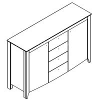 Комод KOM2D4S Карина Gerbor — Фото 3