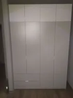 Распашной шкаф 180x50x240 Белый/Серый Лукас Doros — Фото 2