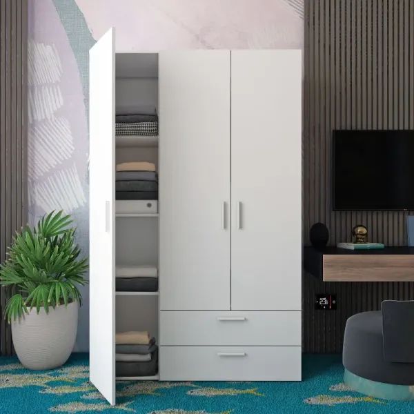 Розпашна шафа 116x49.5x180 Білий Ектор Doros