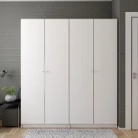 Шкаф для одежды 180х48х204 Белый Promo 2+2 ДСП Doros — Фото 1