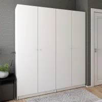 Шкаф для одежды 180х48х204 Белый Promo 2+2 ДСП Doros — Фото 2