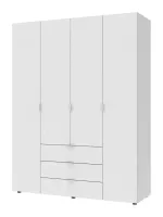 Шкаф для одежды 155x49.5x203.4 4 ДСП Белый Гелар Doros — Фото 7