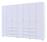 Шкаф для одежды 271.2x49.5x203.4 3+4 ДСП Белый Гелар Doros — Фото 1