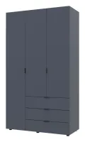Шкаф для одежды 116.2x49.5x203.4 3 ДСП Графит Гелар Doros — Фото 5