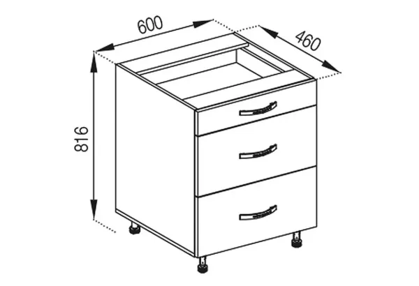 Н 60 3Ш (1+2) LUX Оля МирМебели