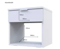 Тумба прикроватная 40x33x40 Белый GN1 Doros — Фото 4