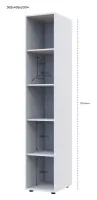 Этажерка к шкафам 38.2x49.5x203.4 Белый Гелар Doros — Фото 2