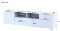 Комод 180х38х50 2 фасада 2 шухляды Белый Рон 4 Doros — Фото 2