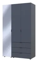 Шкаф для одежды 116.5x49.5x203.4 2ДСП/Зеркало Графит Гелар Doros — Фото 2