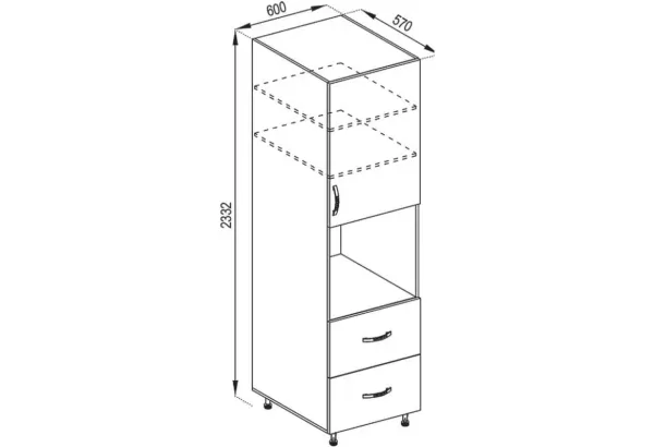 П 60 ДШ LUX (h-920) Оля МирМебели
