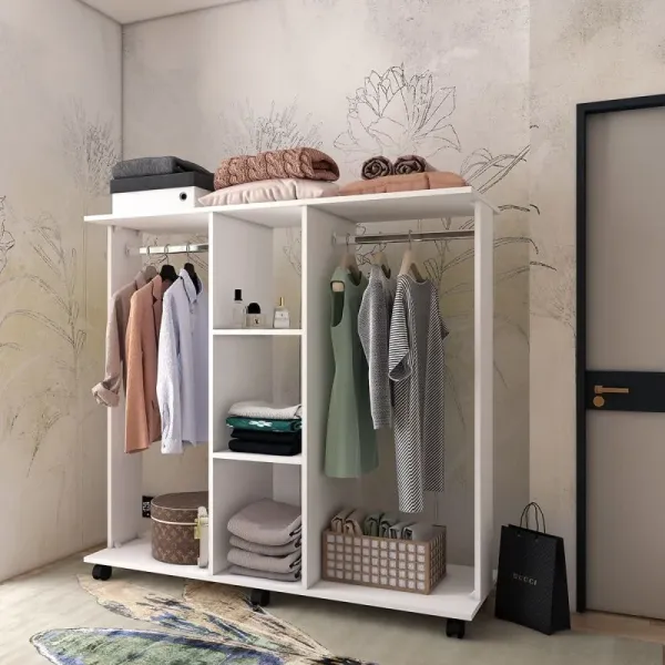 Гардеробна стійка Д3 130x40.6x121 Білий Doros
