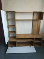 Стенка в гостиную 151х40х147 Тахо/Белый Кона Doros — Фото 6