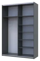 Шкаф-купе 160х60х240 G-Caiser Графит/Дуб Эвок 2 ДСП/3 части Doros — Фото 3