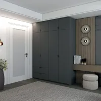 Распашной шкаф 180x50x240 Графит Лукас Doros — Фото 2