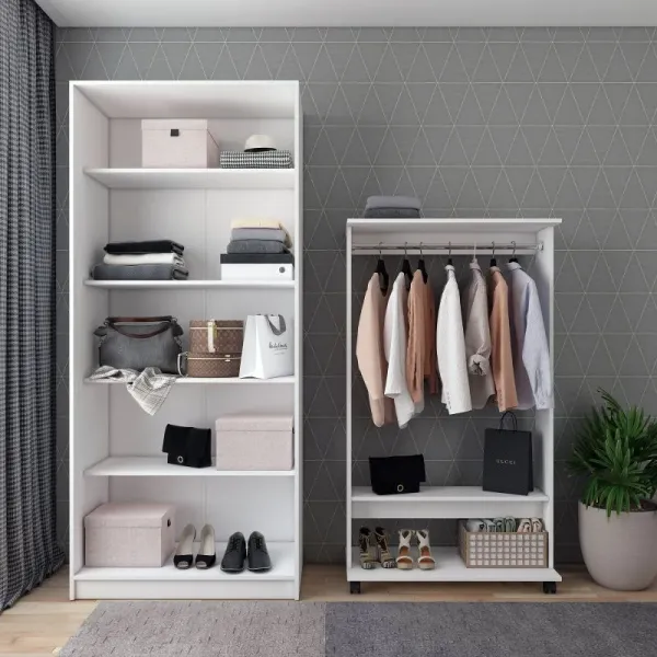 Гардеробна стійка Д2 85x41.6x150 Білий Doros