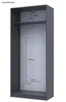 Шкаф для одежды 180х48х204 Графит Promo 2+2 ДСП Doros — Фото 7