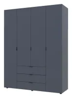 Шкаф для одежды 155x49.5x203.4 4 ДСП Графит Гелар Doros — Фото 2