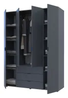 Шкаф для одежды 155x49.5x203.4 4 ДСП Графит Гелар Doros — Фото 4