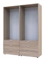 Шкаф для одежды 155x49.5x203.4 2+2 ДСП Дуб сонома Гелар Doros — Фото 2