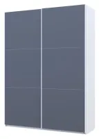 Шкаф-купе 160х60х240 G-Caiser Белый/Графит 2 ДСП/3 части Doros — Фото 4
