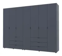 Шкаф для одежды 271.2x49.5x203.4 3+4 ДСП Графит Гелар Doros — Фото 1