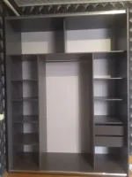 Шкаф-купе 180х60х240 G-Caiser Графит 2 стекла/3 части Doros — Фото 6