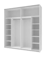 Шкаф-купе 220х60х240 G-Caiser Белый/Дуб крафт белый/Вставка Графит 2 ДСП/5 частей Doros — Фото 2