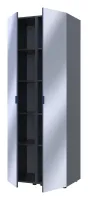 Шкаф для одежды 78x49.5x203.4 2 Зеркала Графит Гелар Doros — Фото 3
