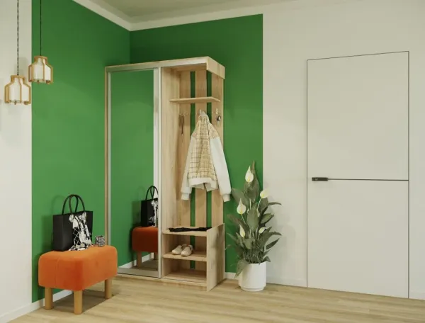 Прихожая City One Door 110x45x210 1 зеркало Дуб сонома Doros