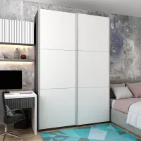 Шкаф-купе 160х60х240 G-Caiser Графит/Белый 2 ДСП/3 части Doros — Фото 1