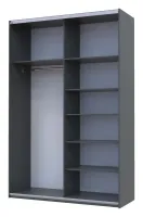Шкаф-купе 160х60х240 G-Caiser Графит/Графит 2 зеркала/3 части Doros — Фото 3