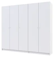 Шкаф для одежды 225х48х204 Белый Promo 2+3 ДСП Doros — Фото 6