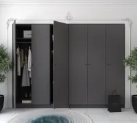 Шкаф для одежды 270х48х204 Графит Promo 3+3 ДСП Doros — Фото 1