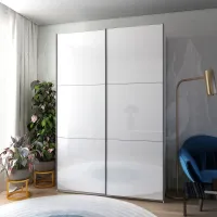 Шкаф-купе 180х60х240 G-Caiser Белый 2 стекла/3 части Doros — Фото 1