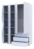 Шкаф для одежды 155x49.5x203.4 3ДСП/Зеркало Белый Гелар Doros — Фото 4