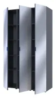 Шкаф для одежды 117x49.5x203.4 3 Зеркала Графит Гелар Doros — Фото 4