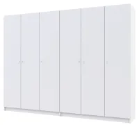 Шкаф для одежды 270х48х204 Белый Promo 3+3 ДСП Doros — Фото 5