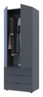 Шкаф для одежды 77.5x49.5x203.4 2 ДСП Графит Гелар Doros — Фото 3