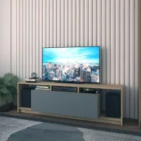 Стенка в гостиную 160x38x38 Тахо/Графит U1 Doros — Фото 1