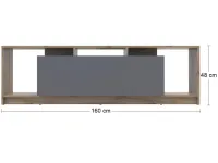 Стенка в гостиную 160x38x38 Тахо/Графит U1 Doros — Фото 6