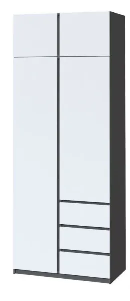 Шкаф с антресолью 1000x520x2400 Брайт МастерФорм