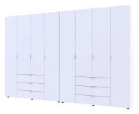 Шкаф для одежды 310x49.5x203.4 4+4 ДСП Белый Гелар Doros — Фото 6