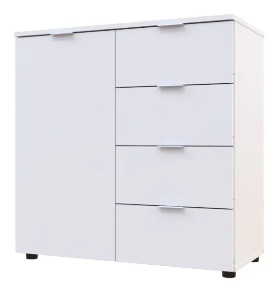 Комод 80х38х81 1 фасад 4 шухляды Белый Рон 1 Doros