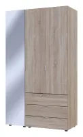Шкаф для одежды 116.5x49.5x203.4 2ДСП/Зеркало Дуб сонома Гелар Doros — Фото 6